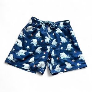 Broken Threads Polar Bear Swim Trunks Shorts Boys Size Small Navy Beach Ball